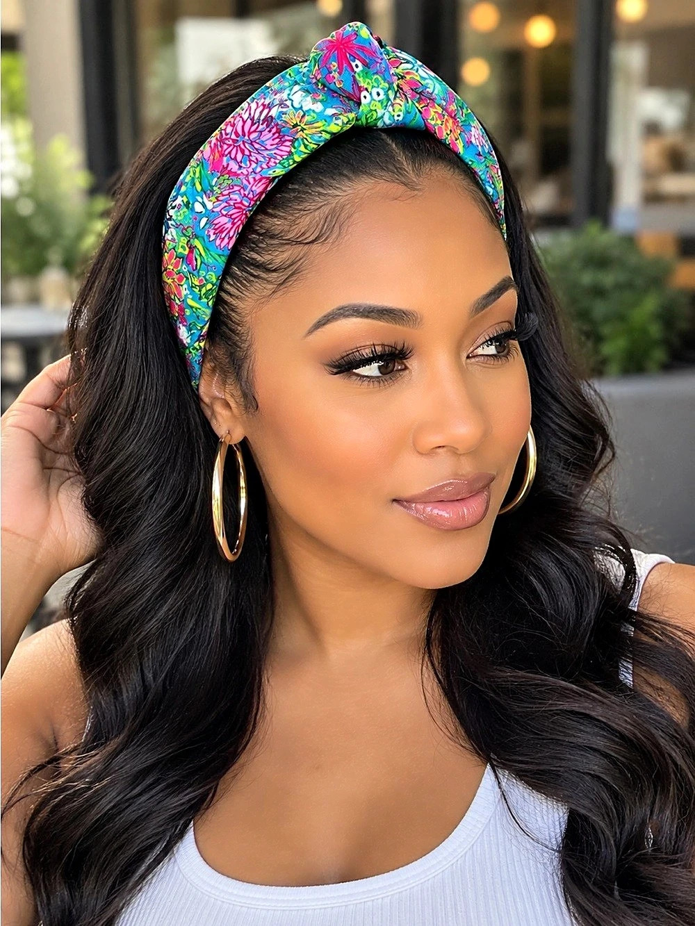 Lilly Pulitzer Floral Knotted Headband- LIKE NEW CONDITION